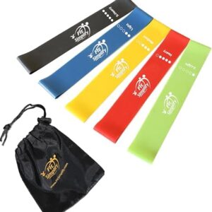 Fit Simplify Resistance Loop Exercise Bands with Instruction Guide and Carry Bag, Set of 5  Sports & Outdoors