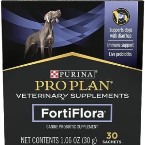 Purina Pro Plan Veterinary Supplements FortiFlora Dog Probiotic Supplement, Canine Nutritional Supplement - 30 Ct. Box  Pet Probiotic Nutritional Supplements : Pet Supplies