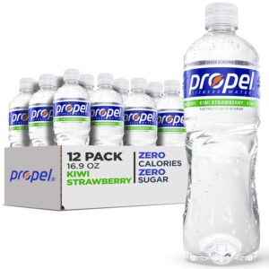 Propel, Kiwi Strawberry, Zero Calorie Sports Drinking Water with Electrolytes and Vitamins C&E, 16.9 Fl Oz (Pack of 12) - Packaging May Vary  Sports Drinking Water : Everything Else